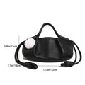 Orange Handbag High Quality Pu Leather Bag Lady Designer Pleated Cloud Bag Fashion Hobo Shoulder Bag Female Dumpling Tote