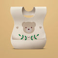 50-Pack Disposable Bibs for Babies Aged 6 Months to 2 Years Cartoon Bear Feeding Bib for Boy Girl Non-woven Drool Towel
