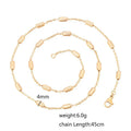 XP Jewelry -- 45 cm x 3 mm 18 k Gold Plated Beads Chains Necklaces for Women Men Matching Pendants