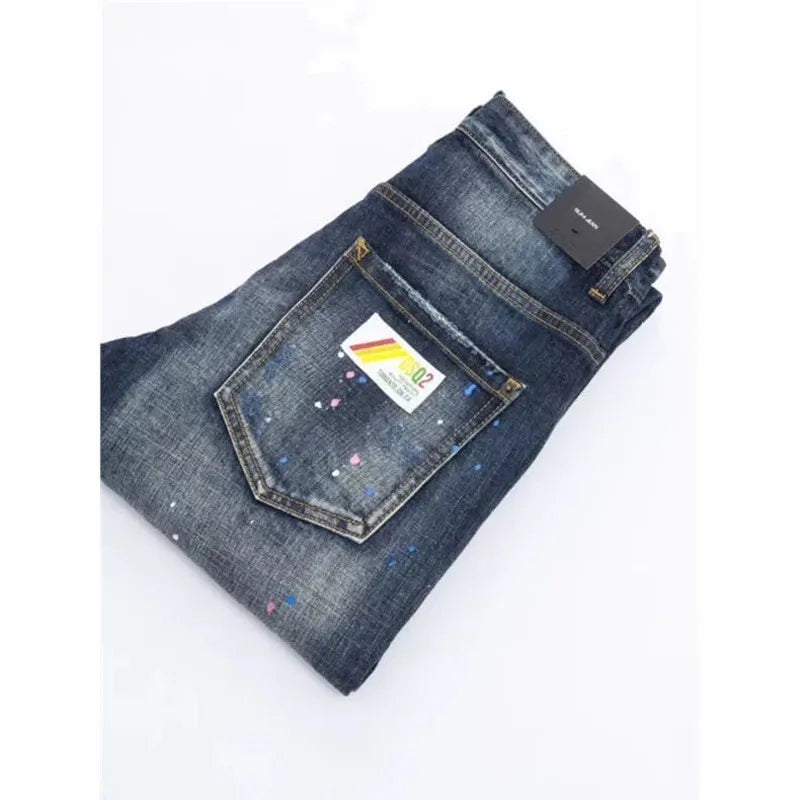 Autumn and Spring New Fashion Trend Retro Ripped Straight | SAMAG