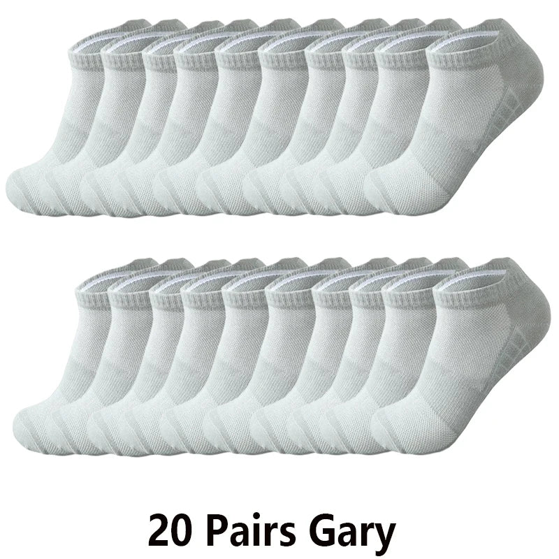 Pairs Ankle Socks Men Women Breathable Mesh Cotton | SAMAG