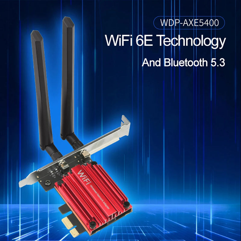 PCI - E WiFi 6E Triple Band 5374Mbps Bluetooth 5.3 Adapter RTL8852CE Gigabit Wireless Network Card for - Visuel 2 | SAMAG