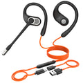 Oneodio OpenRock Lin 10 Wired Earphones Open Ear Headphones With AI ENC Mic USB/Type C Air Conduction Office PC Headset For Zoom