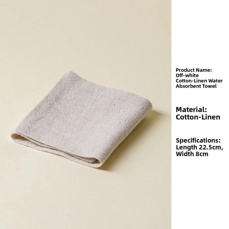 Thick Handmade Cotton Linen Tea Towel Double Sided Absorbent Tea Tablecloth Tea Set Zero Matching Tea Tray Cup Mat Pot Mat