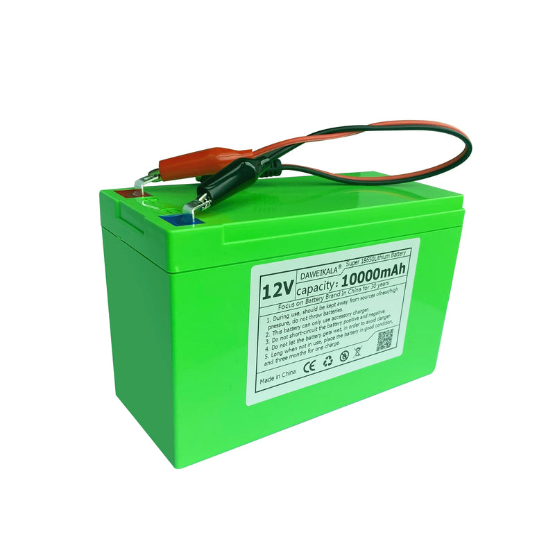 12v Battery 10000mAh 18650 lithium battery pack built-in 20A BMS electric toy car battery LED lighting