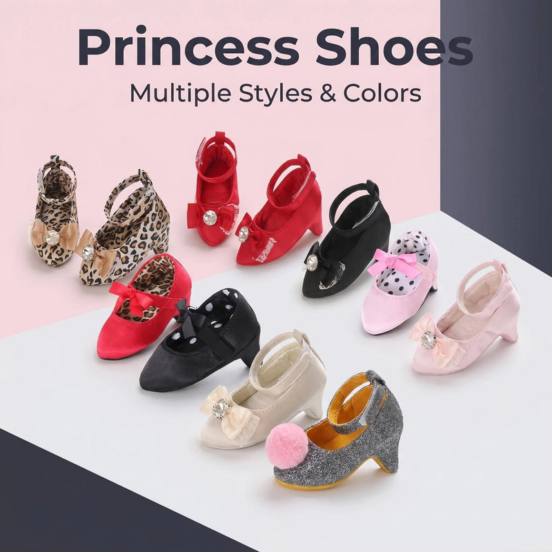 Baby Girls First Princess Heels Party Bow Soft Sole - View 2 | SAMAG