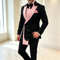 Mix Colors Double Breasted Custom Made Men Suit Set Separates 2 Pieces Jacket Pants for Wedding Groom Tuxedo for Prom Party
