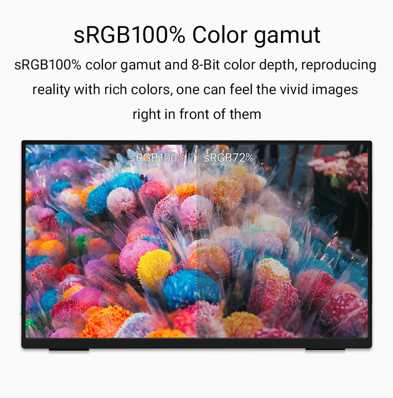 ZSUS 18-Inch 1080P 100Hz 100%sRGB Portable Monitor 16:9 - Visuel 3 | SAMAG