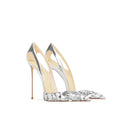 Silver Sequined High Heels Women's Pointed Heels 2025 Summer New
