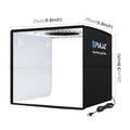 PULUZ 25cm Folding Portable High 97 CRI Ring LED Light Photo Lighting Studio Shooting Tent Box with 12 Colors Backdrops