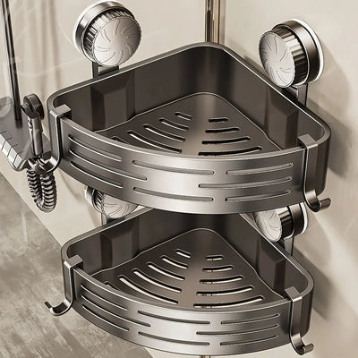 Space Saving Suction Cup Bathroom Rack With Sturdy | SAMAG