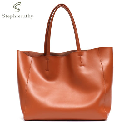 SC Luxury Brand Cow Leather Tote Bags Designer Cowhide | SAMAG