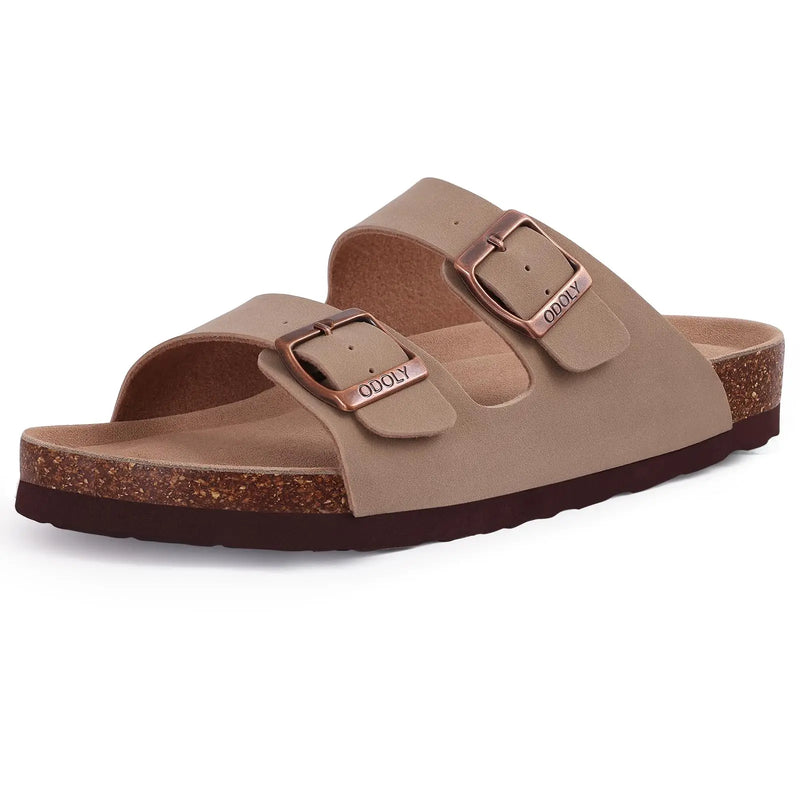 Evshine Women's Cow Suede Clogs with Arch Support Comfort Cork Footbed Mules Men Fashion Potato Shoes Genuine Cork Clogs Slipper