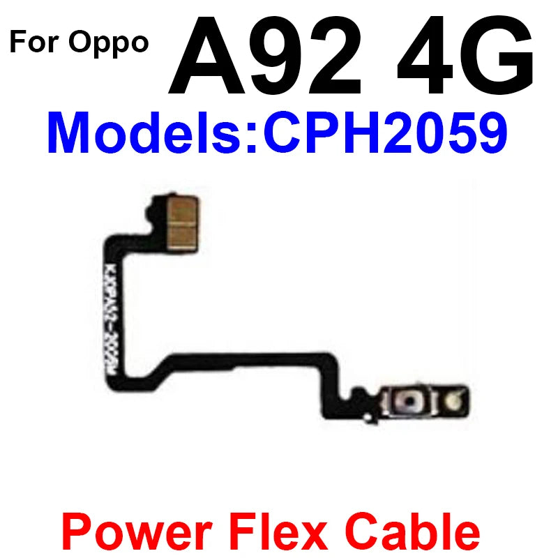 Volume Power Flex Cable For OPPO A5 A9 A31 A33 A91 A92 A93 2020 4G On OFF Power Buttons Voulme Side Key Switch Flex Cable