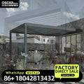 4X4 Meter High Wind Resistance Garden Decor Aluminum Frame Roller Screen Sun Shade for Backyard Patio Balcony Pergola
