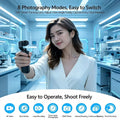 HJD-05 4K Action Camera 330° Face Tracking Gimbal Stabilizer 75MP Pixels WiFi Function Pocket Gimbal Camera for Vlog
