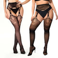 Plus Large Size Oversized Women Black Lace Stockings Thigh High Sexy Ultra-thin for Ladies Over Knee Long Socks Anti-slip XXXXL