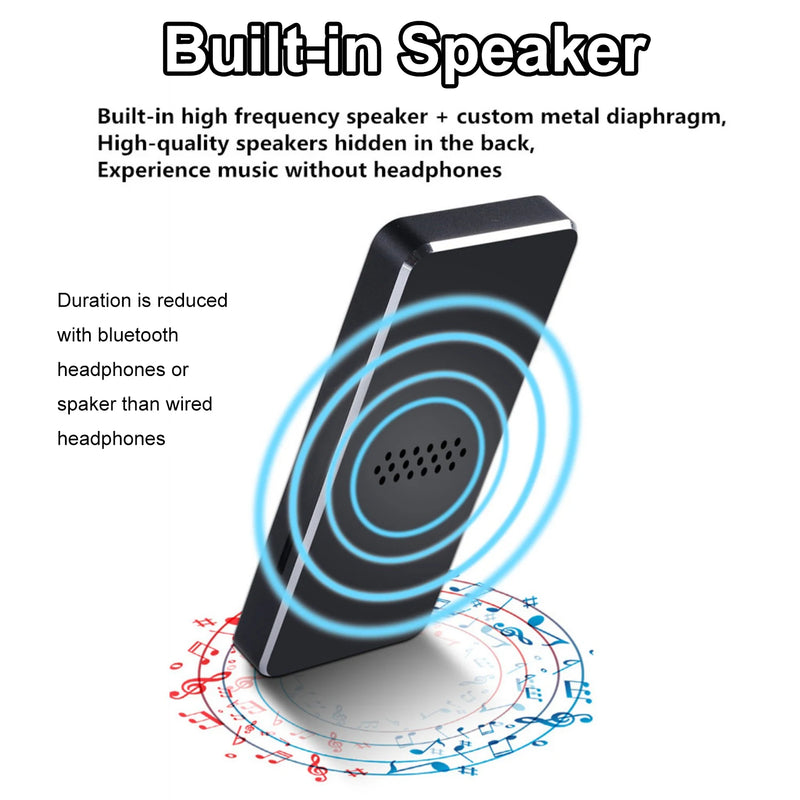 Portable MP3 Player 16G+128G, Bluetooth HiFi Sound Music Player with FM Radio Speaker Recorder