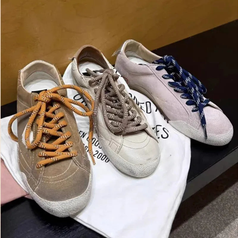 1 Pair Dot Thread Twill Round Rope Shoelaces Sneaker Sport DE Training Shoes White Leather Leisure Casual DIY Shoes Lace