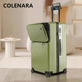 COLENARA High Quality Suitcase ABS+PC Boarding Box Large Capacity Trolley Case 20"24"26"28"30 Inch Front Opening Laptop Luggage