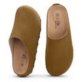 Evshine Women's Suede Clogs Slippers Comfort Sole Sole Flat Mules Fashion Baotou Ladies Potato Shoes Slip On House Clogs Shoes