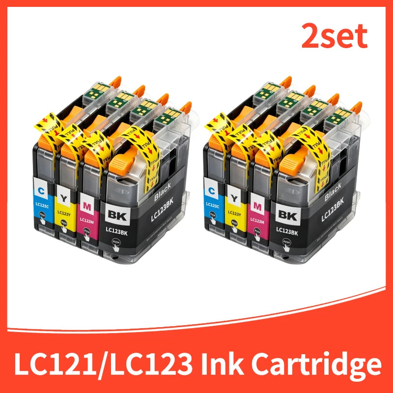 1-5set LC123 LC121 Ink Cartridge Compatible For Brother DCP-J4110DW/J132W/J152W/ J552DW/J752DW MFC-J470DW J650DW J870DW J245