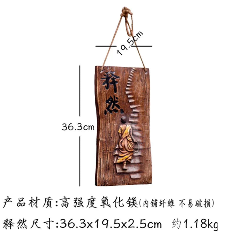 Zen Hanging Decorations Garden Background Arrangement Ornaments Courtyard Tea Room Wall Stickers Homestay Entrance Wall Decor