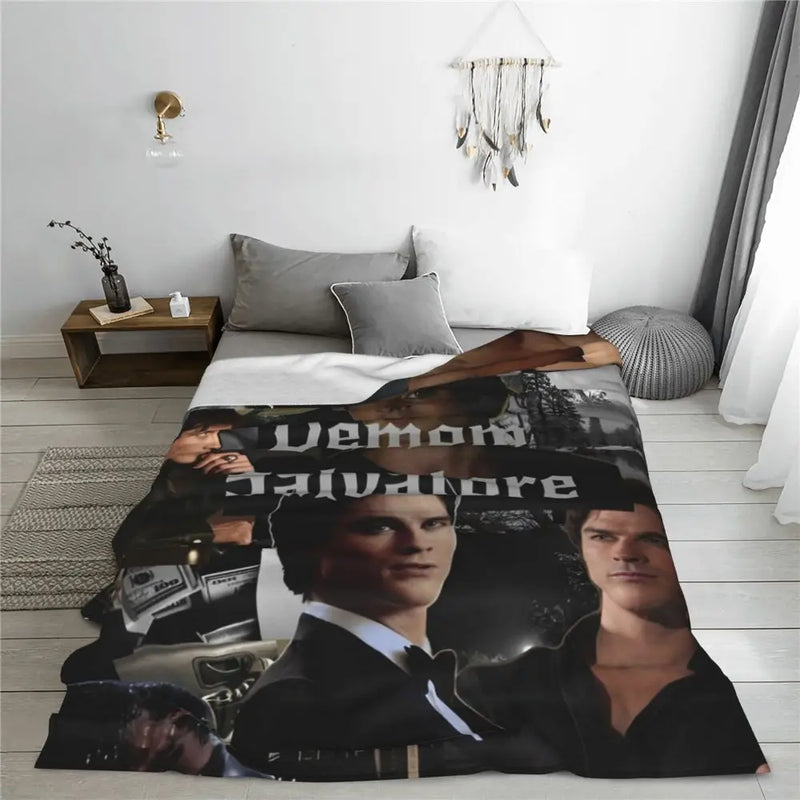 The Vampire Diaries Damon Salvatore Blanket
