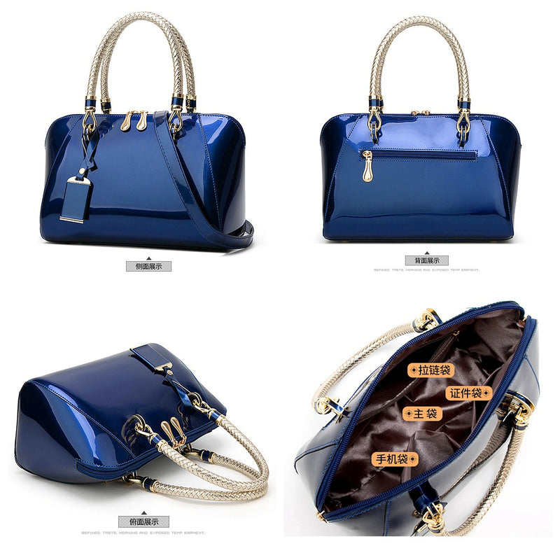 Luxury Designer Handbag Women Faux Leather Boston Bag Ladies 2026 Trend Blue Red Black Beige Pink Bags for Woman Sac Femme Rose