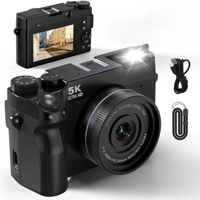 5K Digital Camera for Photography, 75MP Point and Shoot | SAMAG