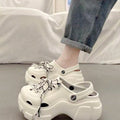 All-weather anti-slip thick-soled eva upper home and beach slippers with holes