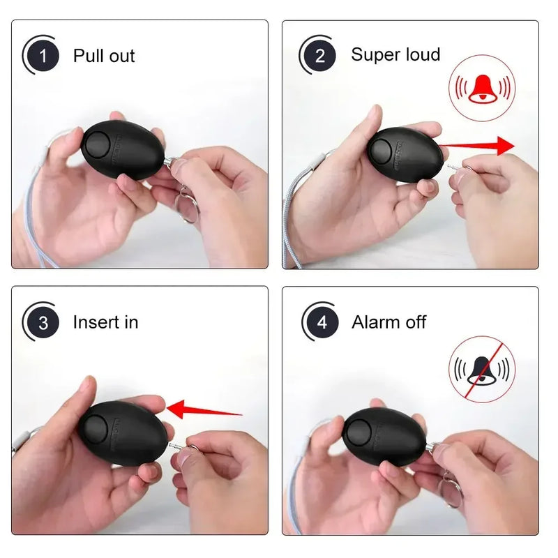 120dB Safe Sound Alarm Self - defense Keychain Emergency - View 6 | SAMAG