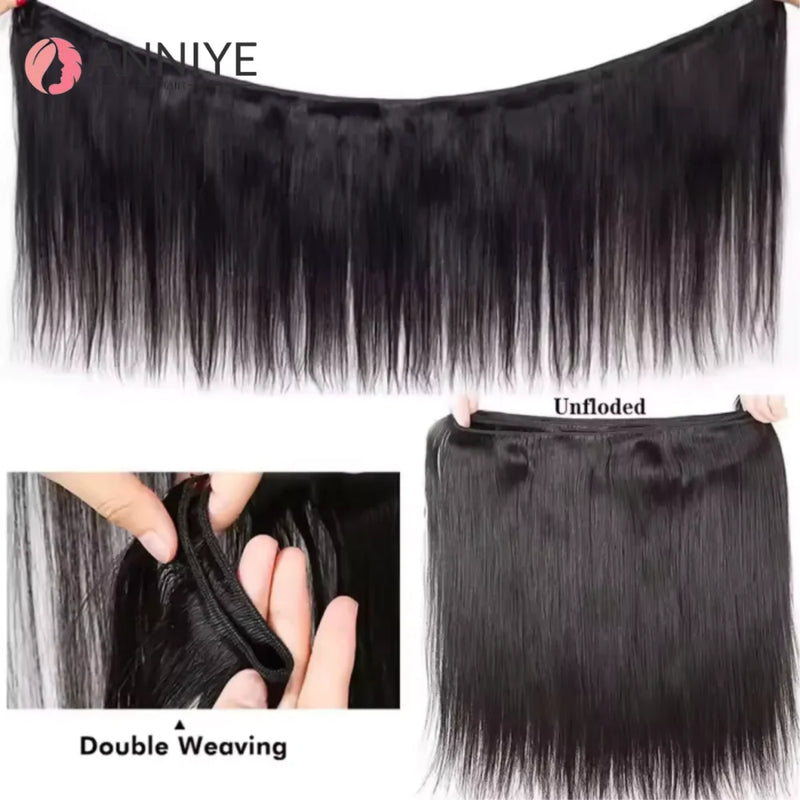 10-30 Inch Bone Straight Human Hair Weave Bundles 12A Brazilian Natural Color Remy Human Hair Extension 1 3 4 Bundles Weft