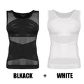 Men Compression Shirt Slimming Undershirt Body Shaper Chest Compression Tummy Control Tank Top Shapewear Underwear