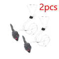 2 PCS Adjustable Hanging Cat Toy Interactive Mouse Toys Hanging Door Retractable Plaything Funny Kitten Scratch Rope Mouse Toy