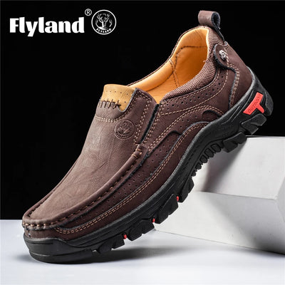 FLYLAND Men's Dress Shoes Fashion Leather Handmade Male | SAMAG