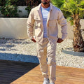 Fashion Men's Casual Sets Male Trend Streetwear Long Sleeve Jacket Coat+Leggings Pants Sport 2 Pieces New Clothing | SAMAG