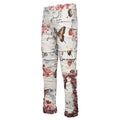 Men Butterfly Print Denim Jeans Flower Pattern White | SAMAG