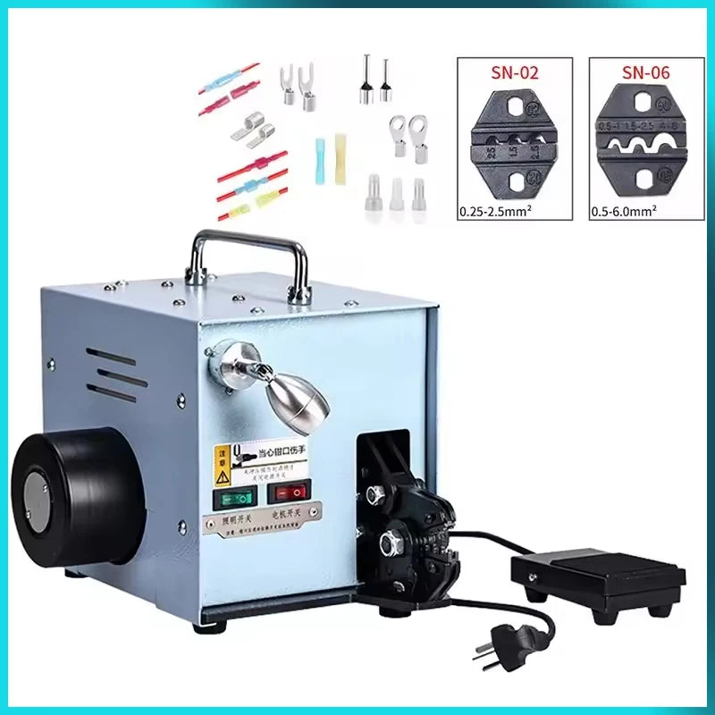60W Electric Terminal Crimper Machine Professional Crimping Tool with Replaceable Molds for Cold Pressing - View 10 | SAMAG