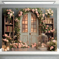 Garden Flower Windows Backdrops Indoor Floral Window Adult Birthday Party Decor Background Photography Studio Supplies Banner