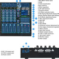 4 Channel Audio Mixer 48V Phantom Power USB Studio Sound Mixers Bluetooth DJ Console Mixing for Karaok