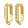 Orstarry S925 Sterling Silver 18k Gold Modern Square Earrings Hoop Earrings For Women Jewelry Original Trendy Anniversary Gifts