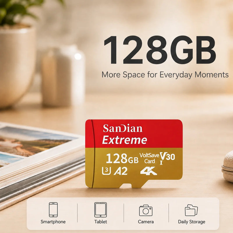 128GB 256GB Compact Micro TF/SD Memory Card Wide Compatibility SD Meomory Cards for Laptop PC Electronic Reader