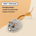 Fun Realistic Cat Plush Mouse Toy, Interactive Running Mice with Dog Tail for Cats, Kitten Teaser Pet Toys for Indoor Play and