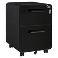 2 Drawer Mobile File Cabinet With Lock Under Desk Metal Rolling Filing Cabinets For Home Office Letters Legal A4 Fully Assembled