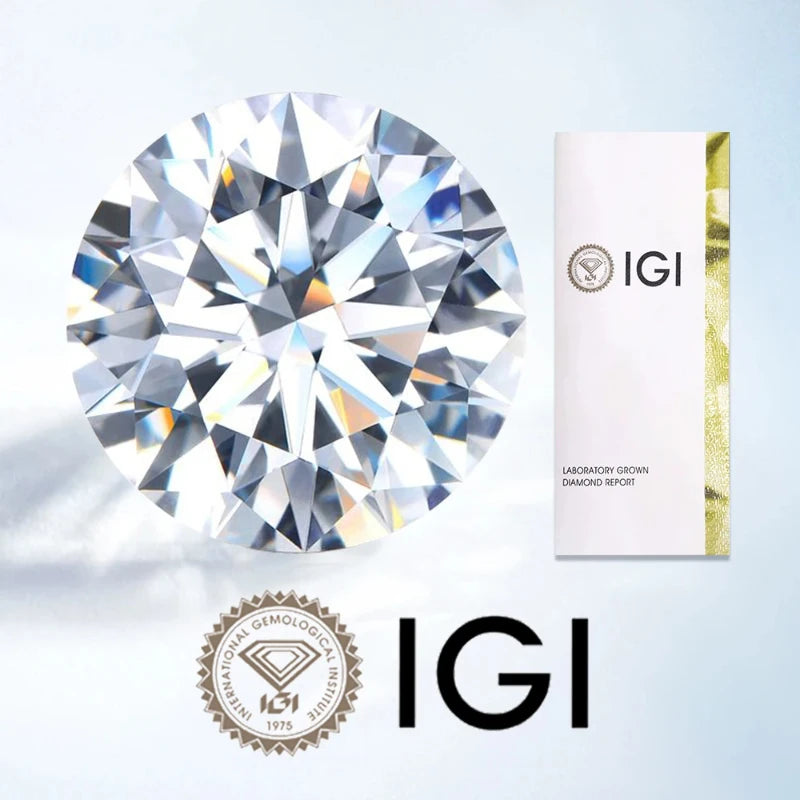 Mishang Jewelry With GIA IGI Certificate Round Lab Grown Diamonds 0.3ct 0.5ct 0.8ct 1ct 1.5ct 2ct 3ct Created Diamond Wholesales
