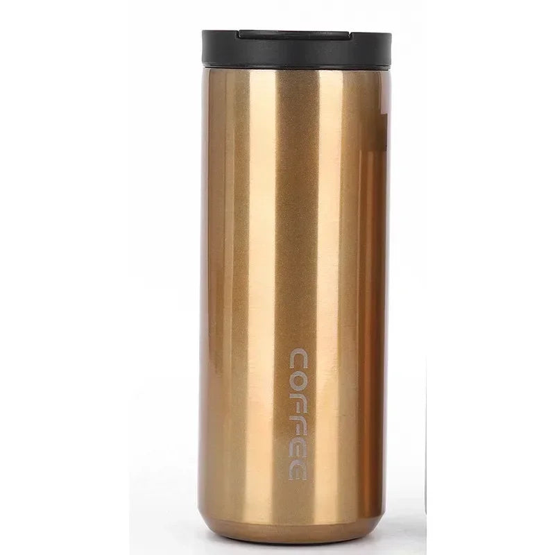 Portable 500ML Stainless Steel Coffee Thermos Bottle Thermal Mug Leakproof Car Vacuum Flasks Coffee Cup Travel Insulated Bottles