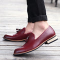 Luxury Men Leather Loafers Designer Tassels Brogue Shoes Male Wedding Shoes Fashion High Quality Men Casual Shoes Big Size 38-46