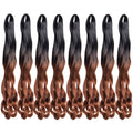 Loose Wave Braiding Hair Extensions 24" Synthetic Spiral Curls Braids Hair Pre Stretched Bouncy Braid French Curls Braiding Hair