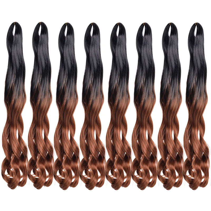 Loose Wave Braiding Hair Extensions 24" Synthetic Spiral Curls Braids Hair Pre Stretched Bouncy Braid French Curls Braiding Hair